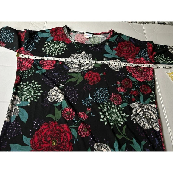 Lularoe Women’s Irma Tunic T-Shirt Top XXS Floral Roses New - Picture 5 of 6
